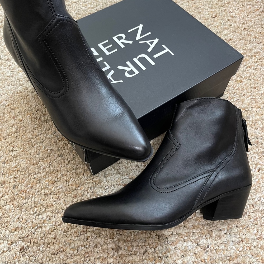 Naturalizer Black Leather Wallis Boots Brand New